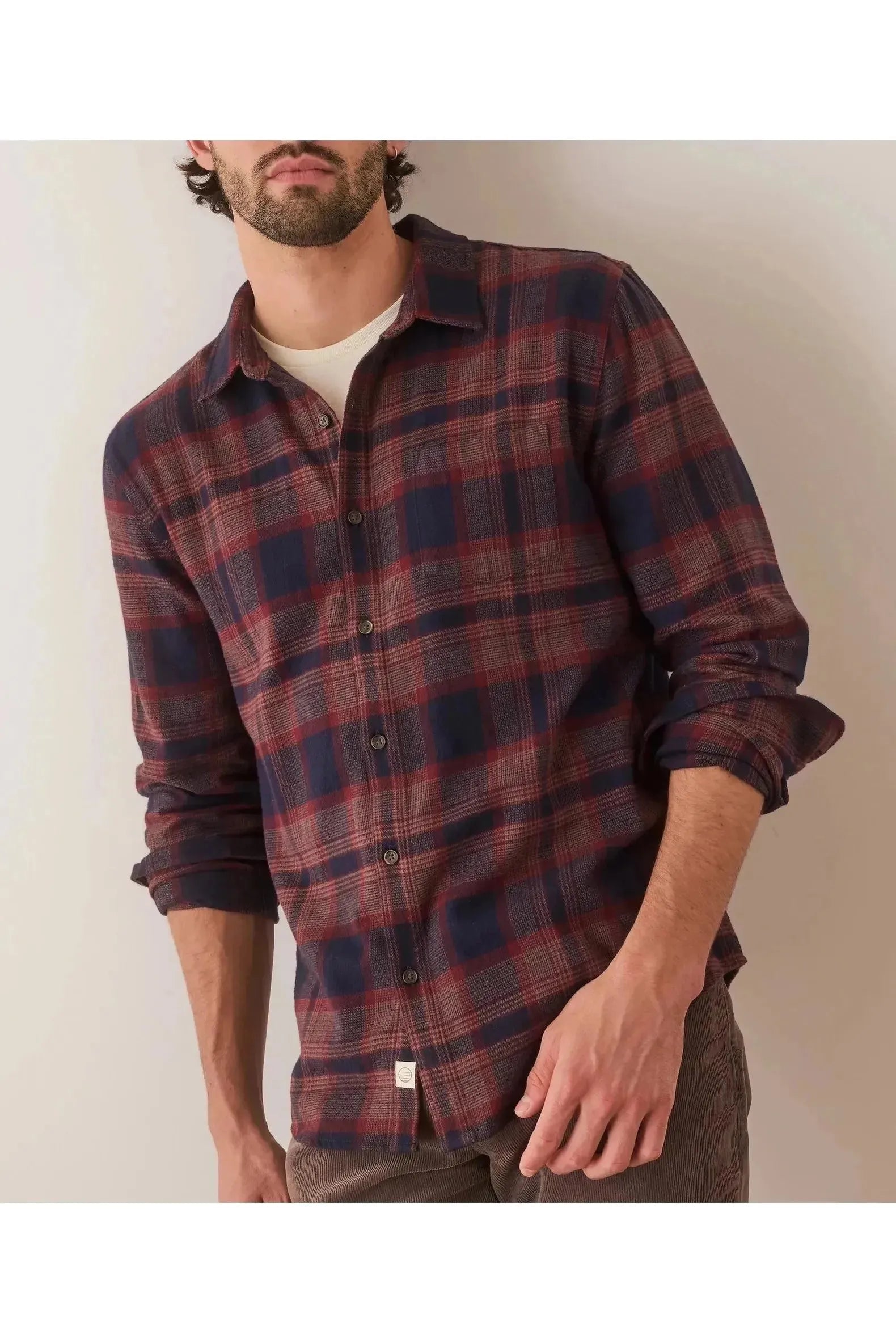 Tahoe Flannel Shirt - Navy Warm Plaid - DUNE + SALT