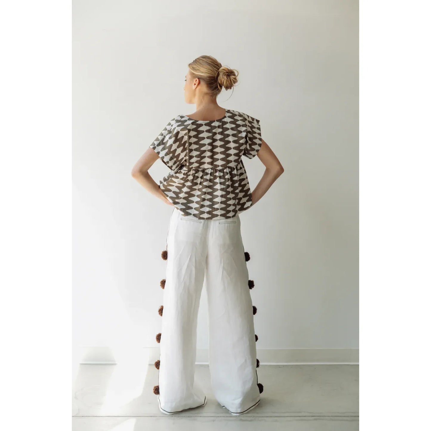 Square Neck Blouse - Tribal Zig Zag - DUNE + SALT