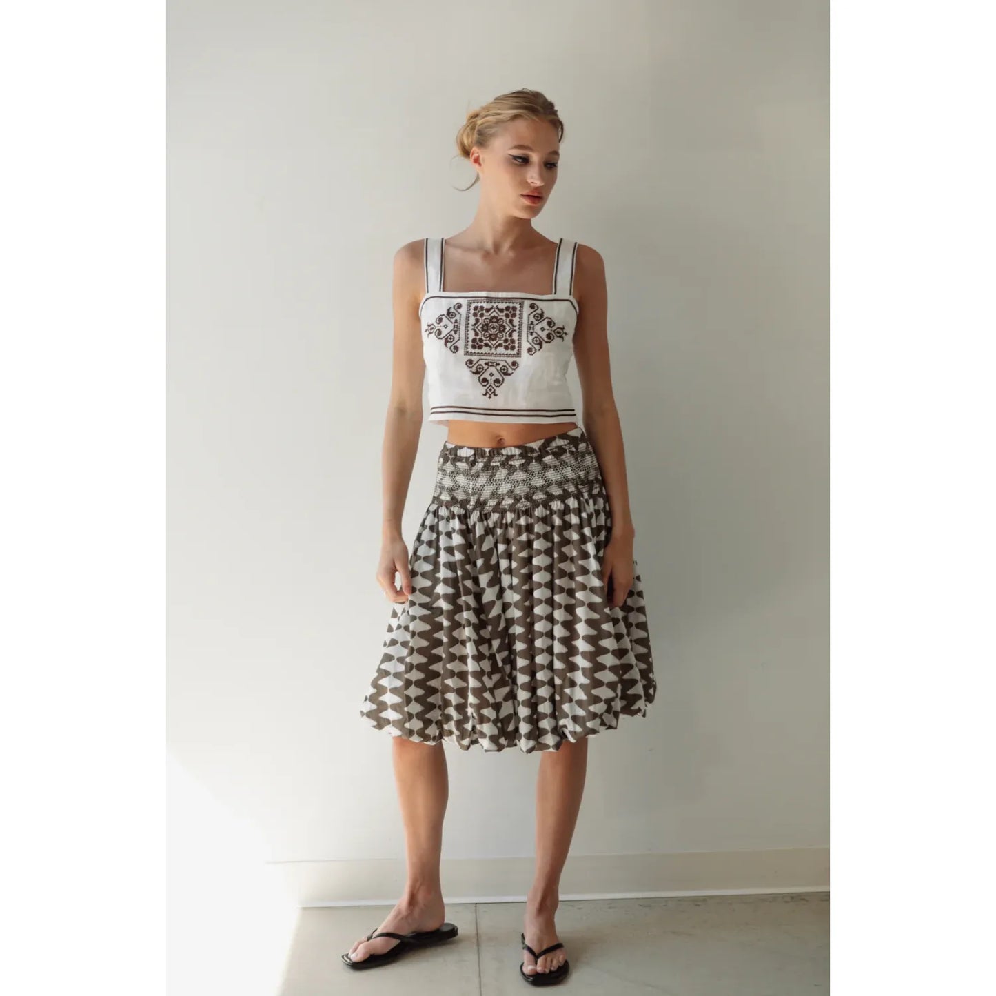 Soft Bubble Skirt - Tribal Zig Zag - DUNE + SALT