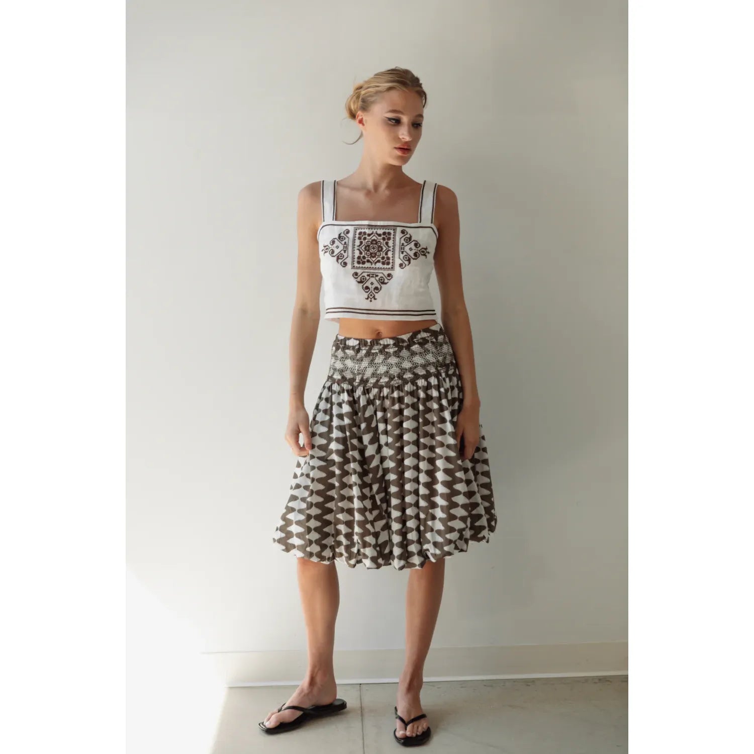 Soft Bubble Skirt - Tribal Zig Zag - DUNE + SALT