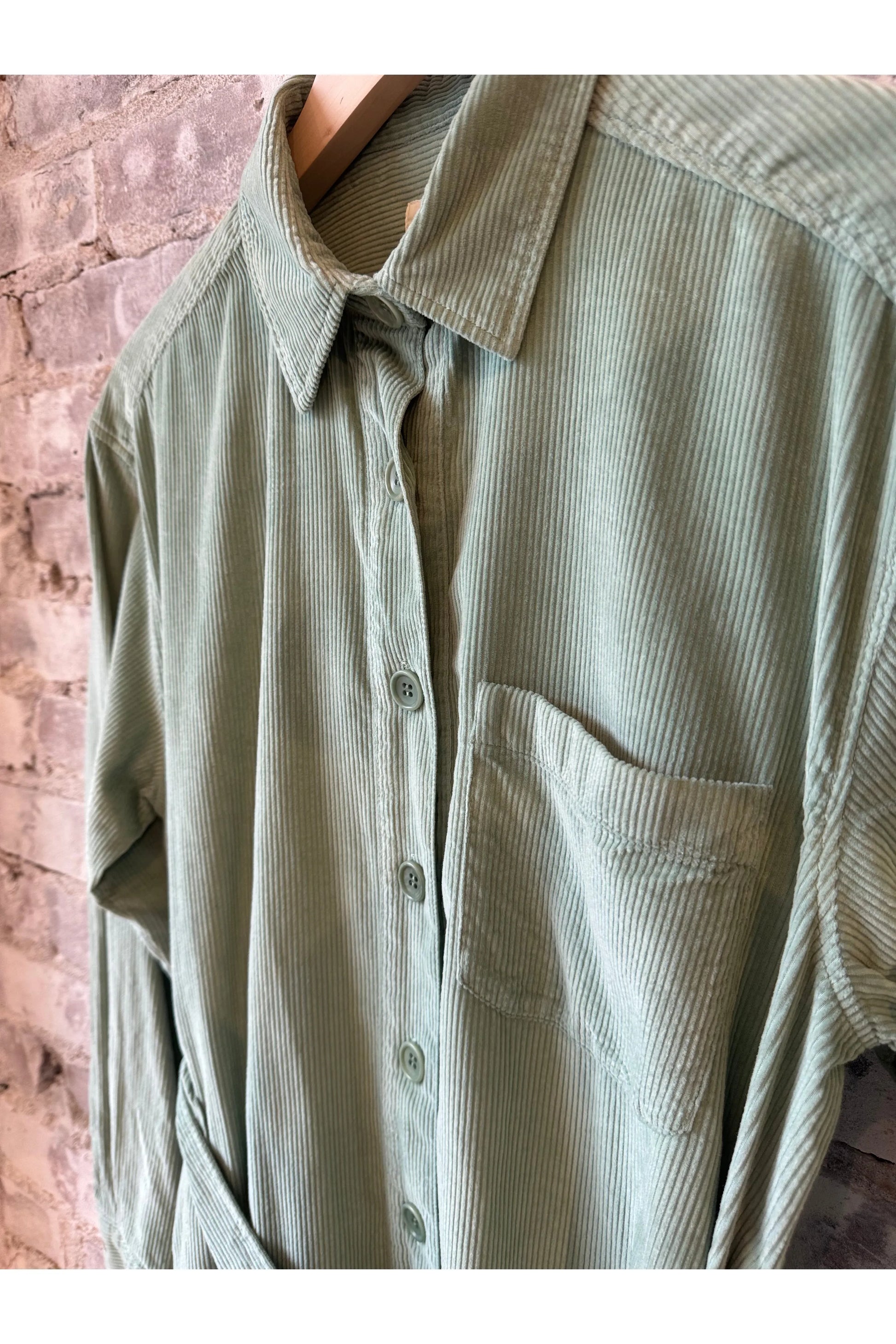 Corduroy Revol Dress - Jade - DUNE + SALT