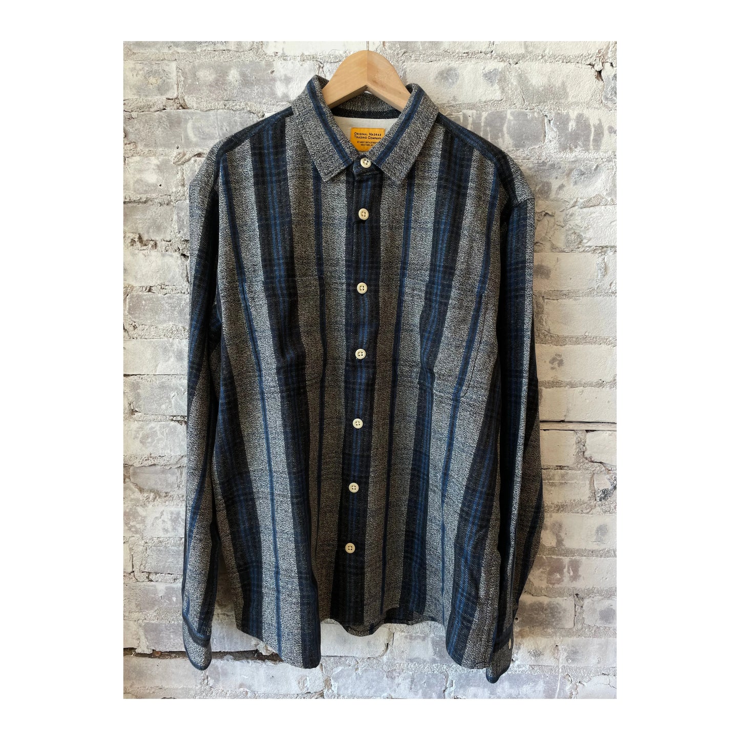 N°111 Round Tail Over Shirt - Gray/Blue/Black - DUNE + SALT