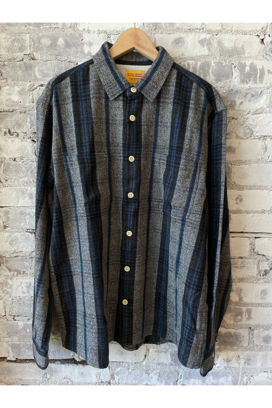 N°111 Round Tail Over Shirt - Gray/Blue/Black - DUNE + SALT