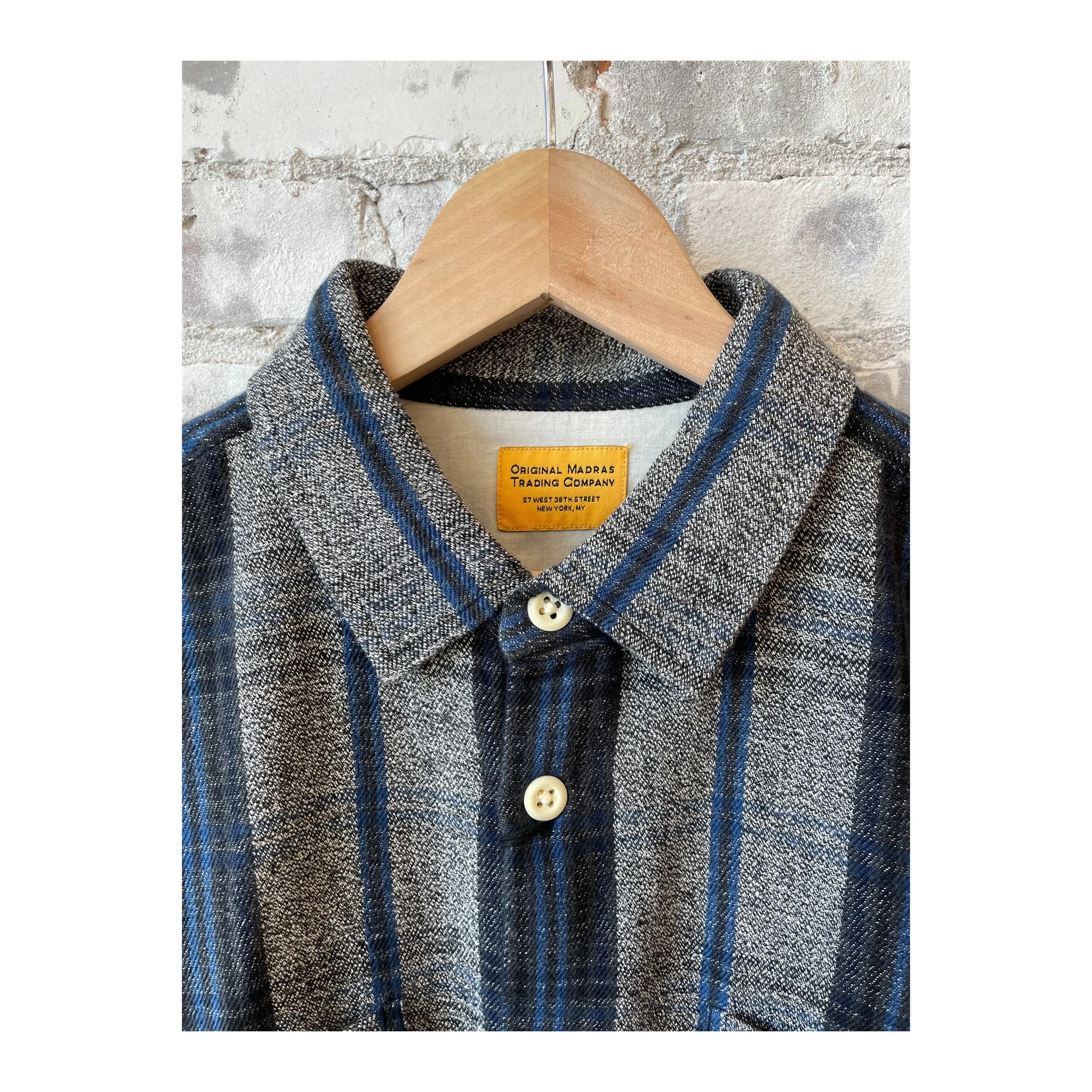N°111 Round Tail Over Shirt - Gray/Blue/Black - DUNE + SALT