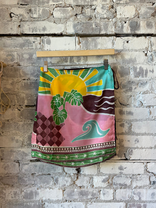 Isla Spell Mini Skirt - Green Multi
