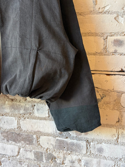 Namai Shira Denim Puffer Bomber Jacket - Assorted Washes Dim Gray