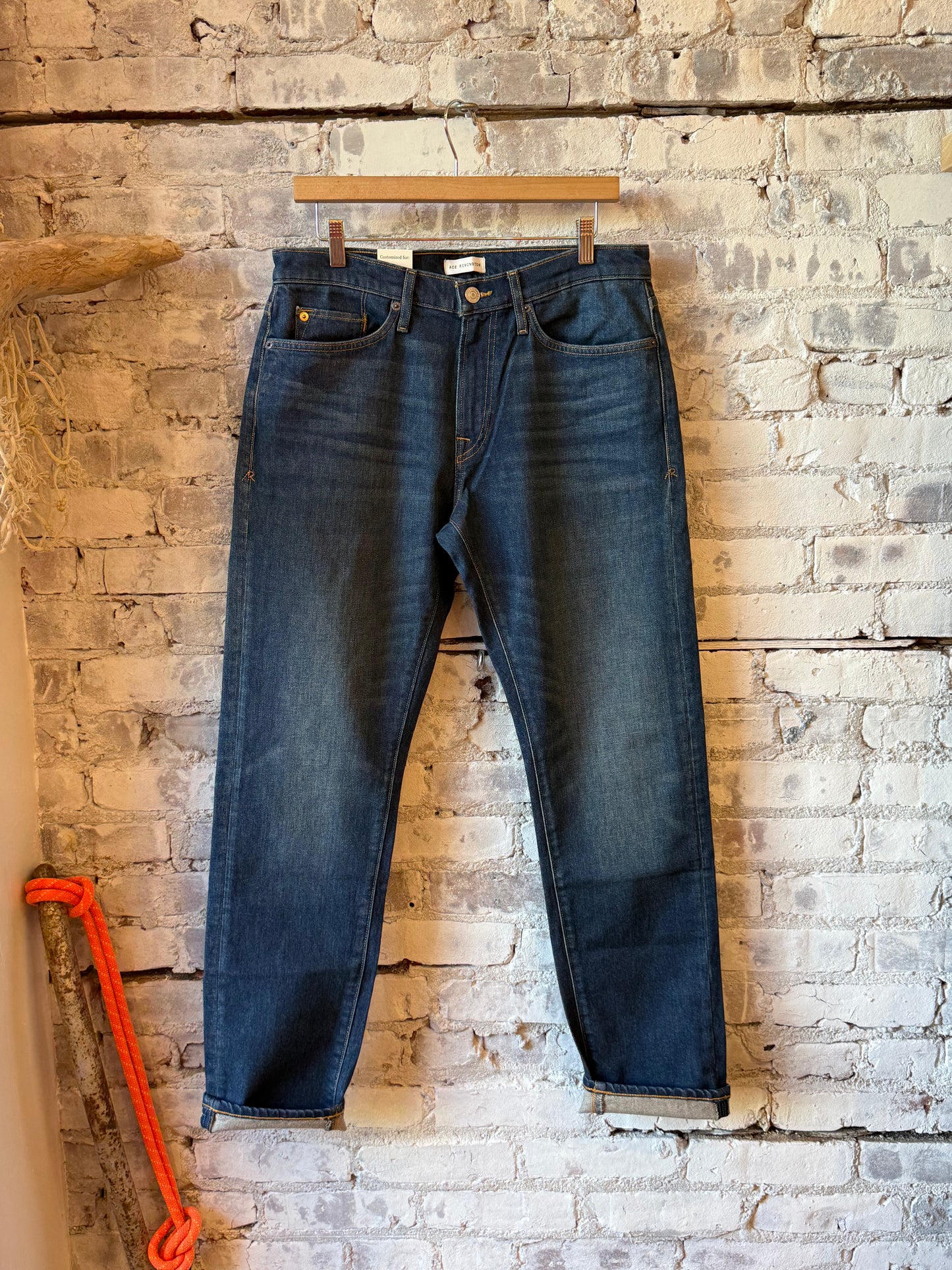 Ace Rivington Brodie Taper Comfort 12oz Jeans - Dirty Classic Light Gray