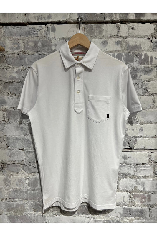 Pique Slot Polo - White - DUNE + SALT