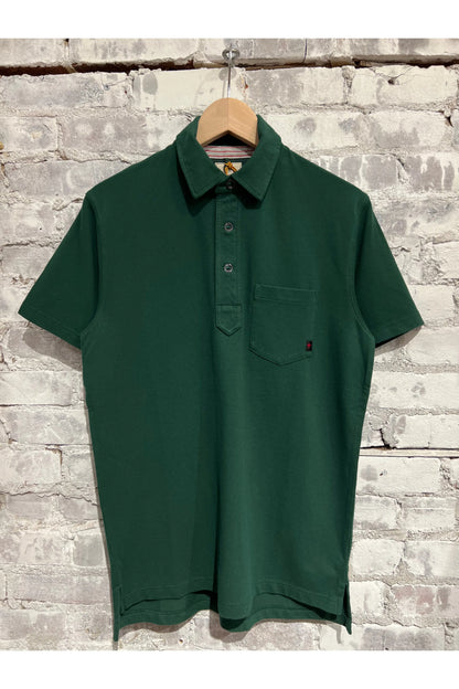 Pique Slot Polo - Forest Green - DUNE + SALT