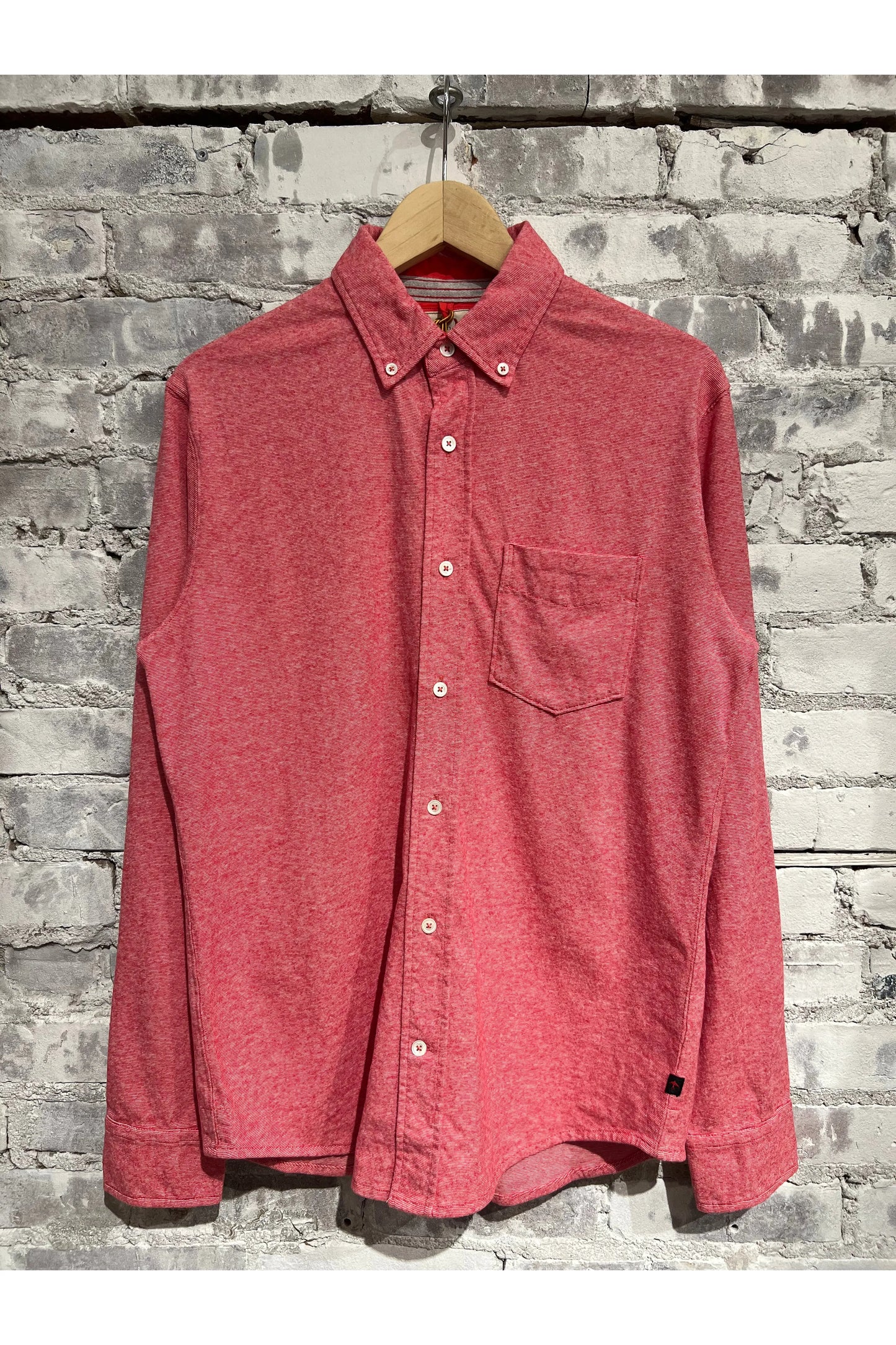 Fineline Knit Buttondown - Red/White - DUNE + SALT