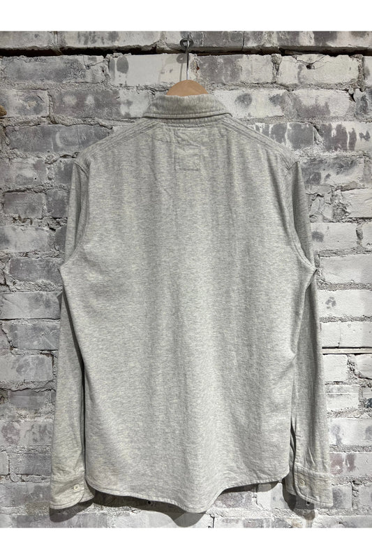 Fineline Knit Buttondown - Stone/Grey - DUNE + SALT