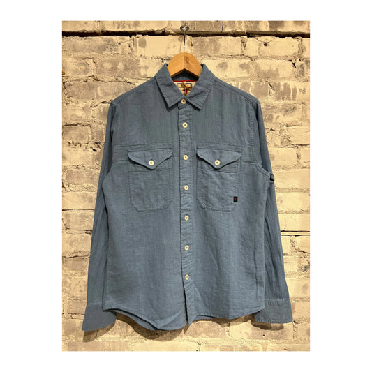 Linen Workshirt - French Blue - DUNE + SALT
