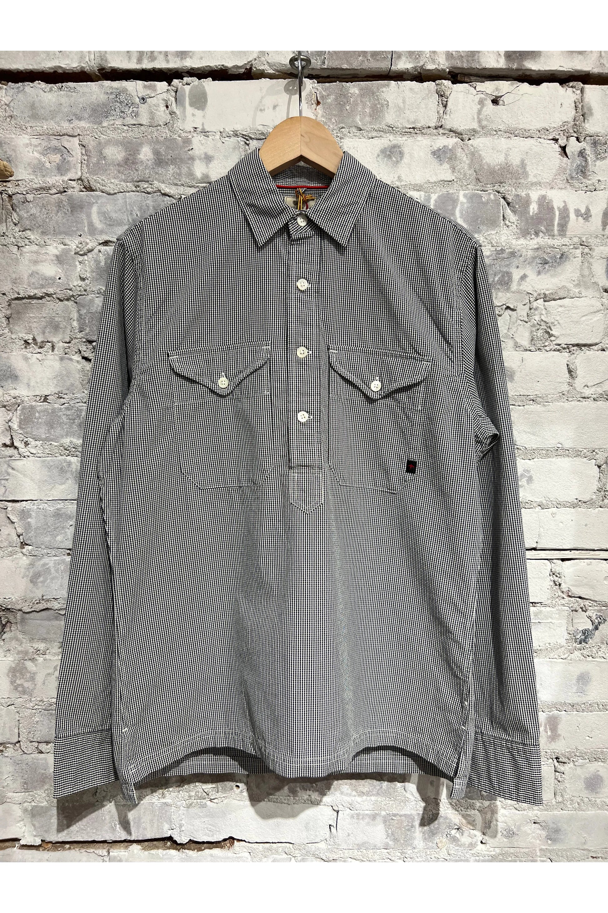 Seersucker Popover - Black/White Micro Check - DUNE + SALT