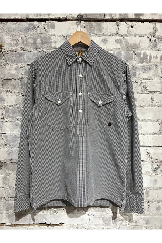 Seersucker Popover - Black/White Micro Check - DUNE + SALT