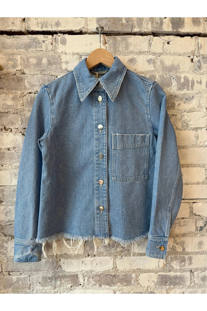 Denim Shirt Jacket - Light Blue - DUNE + SALT