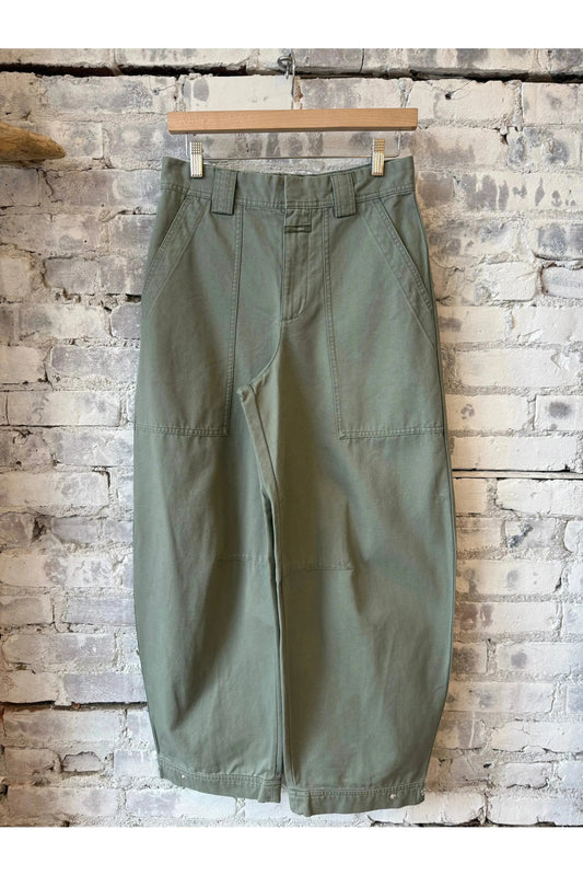 Rhannon Barrel Pants - Faded Green - DUNE + SALT