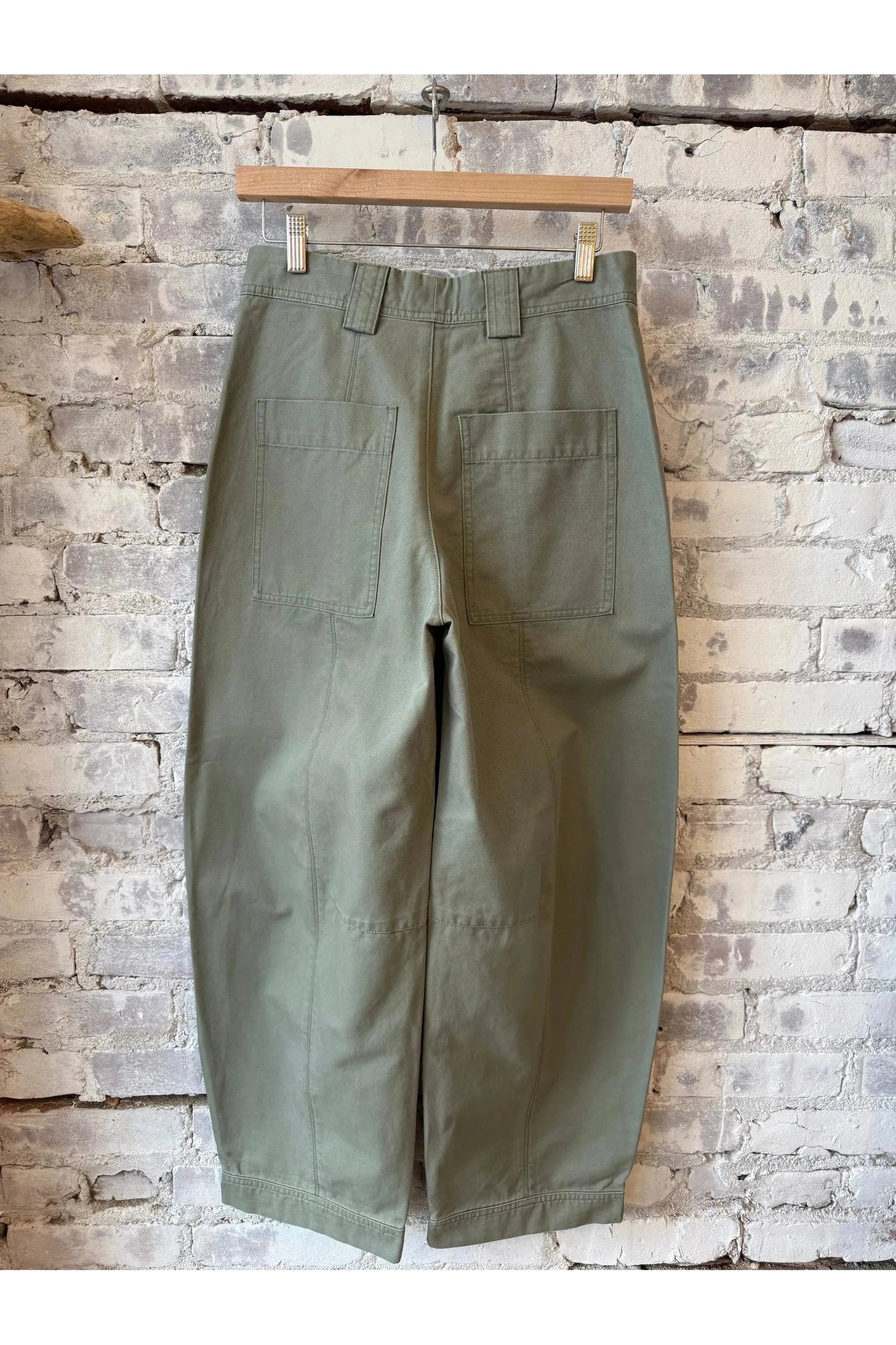 Rhannon Barrel Pants - Faded Green - DUNE + SALT