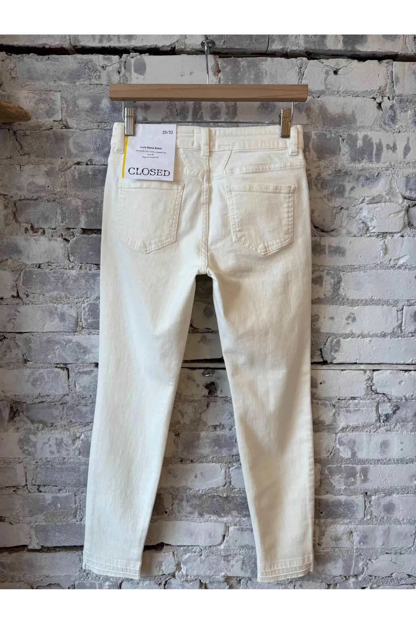 Baker Power Stretch Skinny Jeans - Ivory - DUNE + SALT