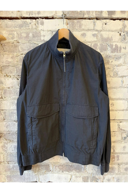 Cotton Bomber Jacket - Smokey Blue - DUNE + SALT