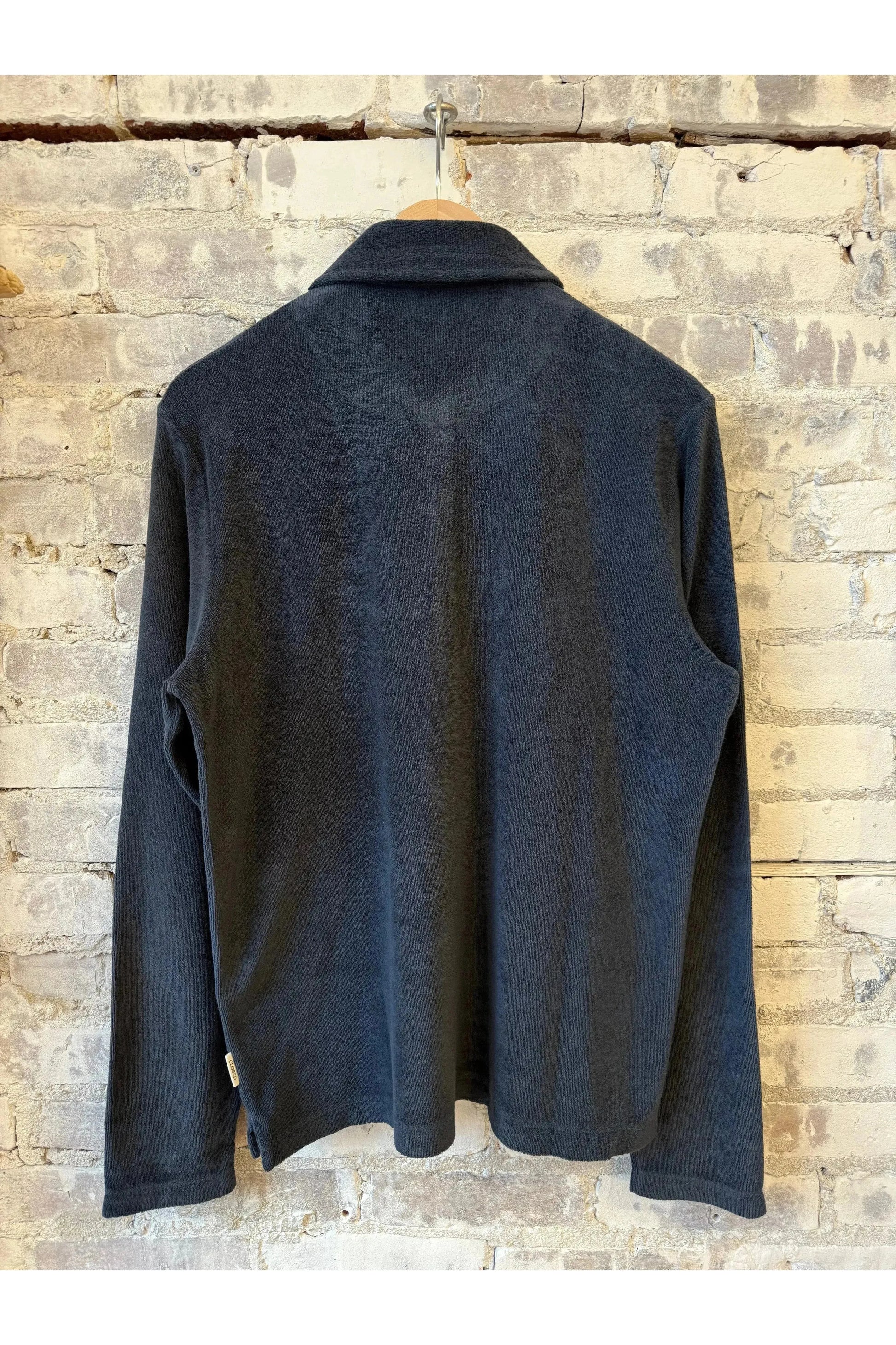 Terry Toweling Polo Shirt - Smokey Blue - DUNE + SALT