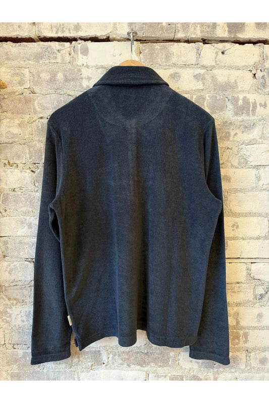 Terry Toweling Polo Shirt - Smokey Blue - DUNE + SALT