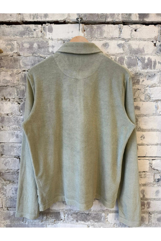 Terry Toweling Polo Shirt - Cloud Grey - DUNE + SALT