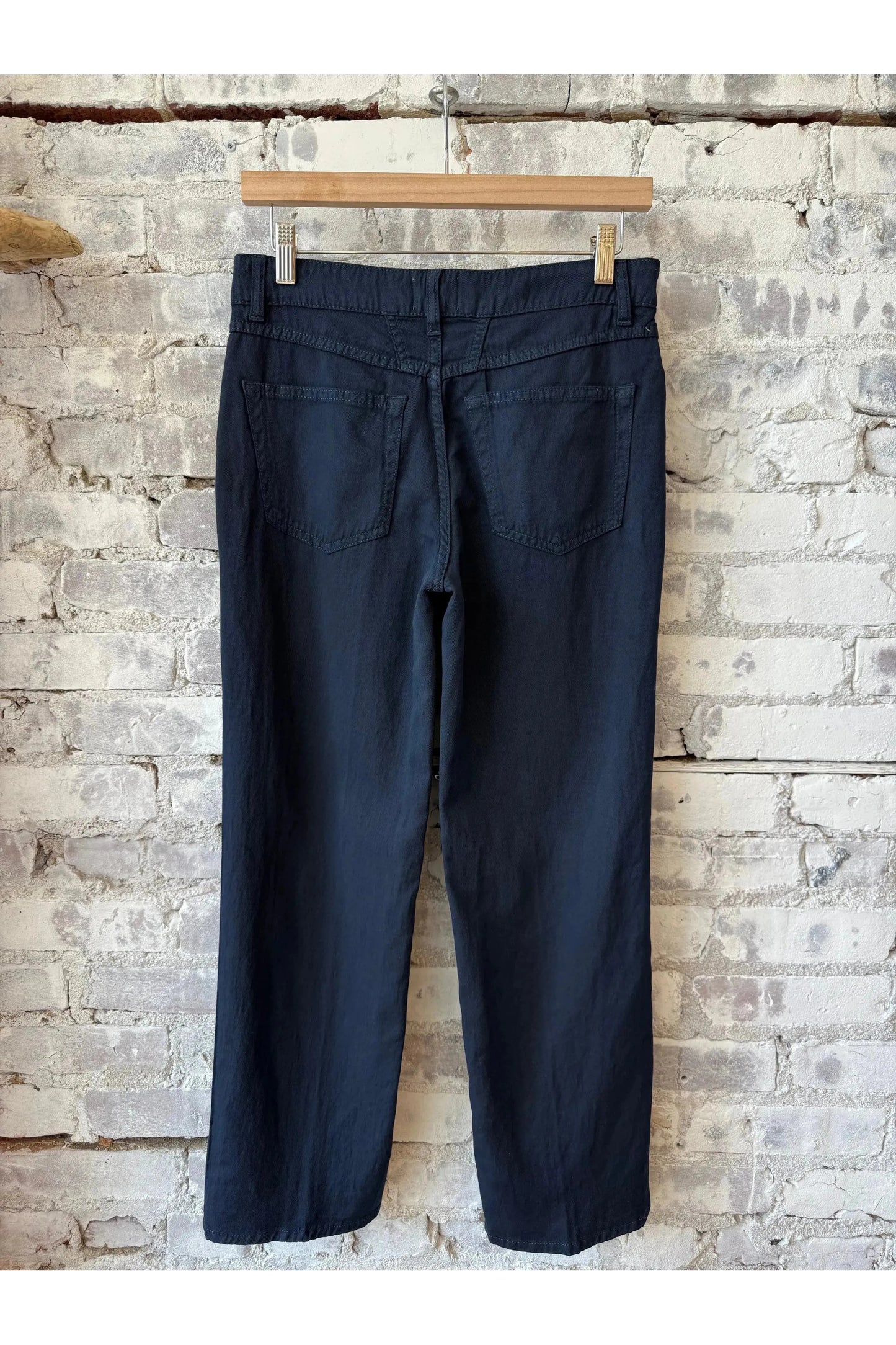 Milo Cotton Linen Straight Pants - Dark Night - DUNE + SALT