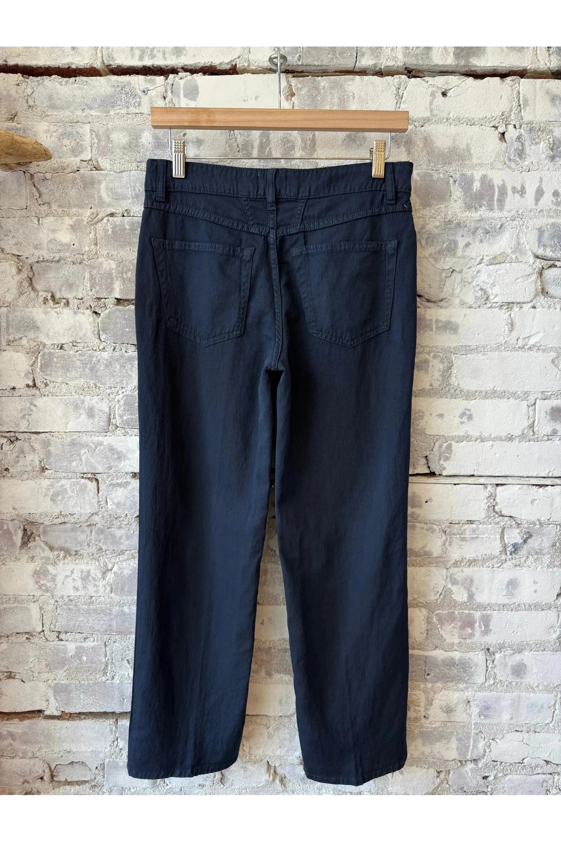Milo Cotton Linen Straight Pants - Dark Night - DUNE + SALT