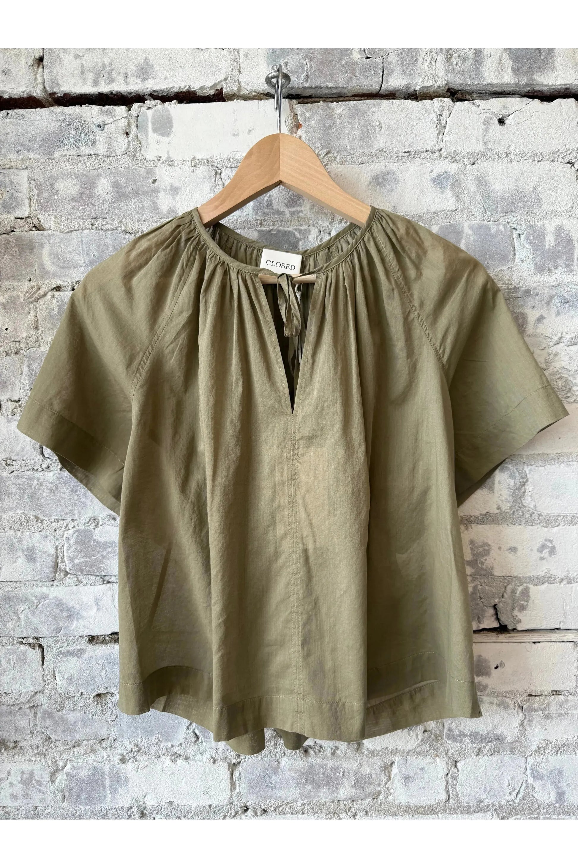 Cotton-Voile SS Top - Chino Green - DUNE + SALT