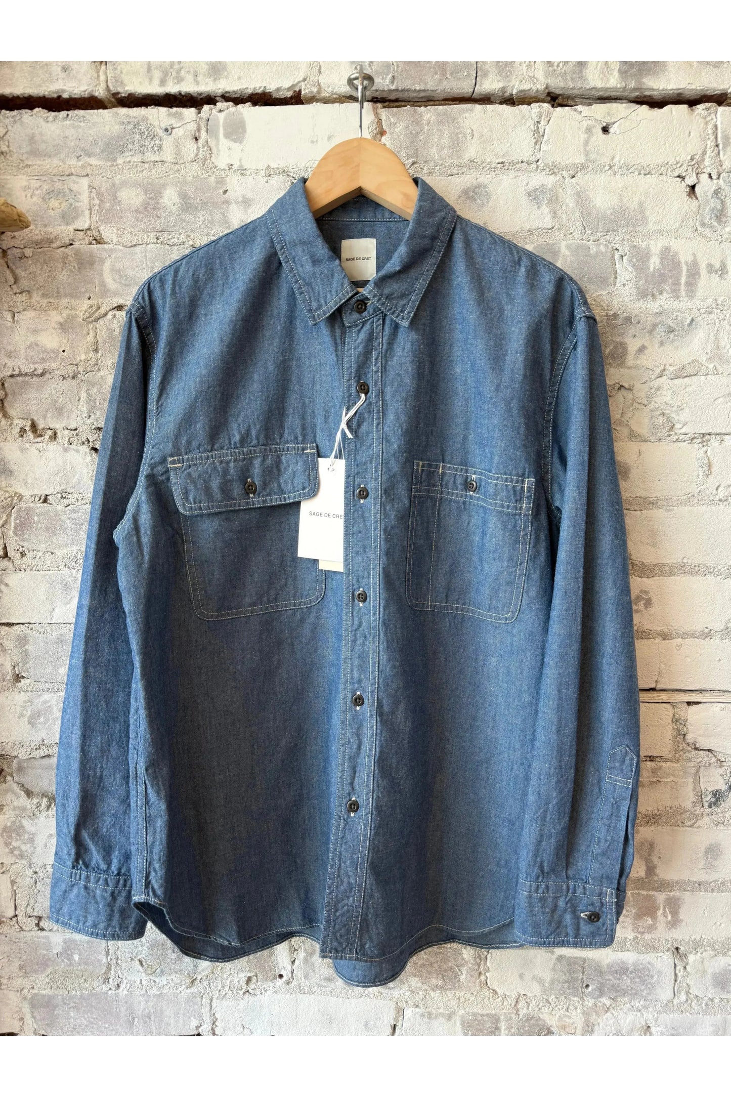 CO/LI Chambray Work Shirt - Navy - DUNE + SALT