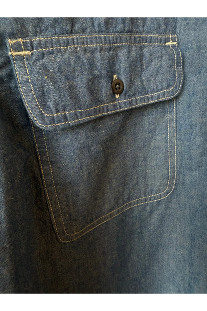 CO/LI Chambray Work Shirt - Navy - DUNE + SALT