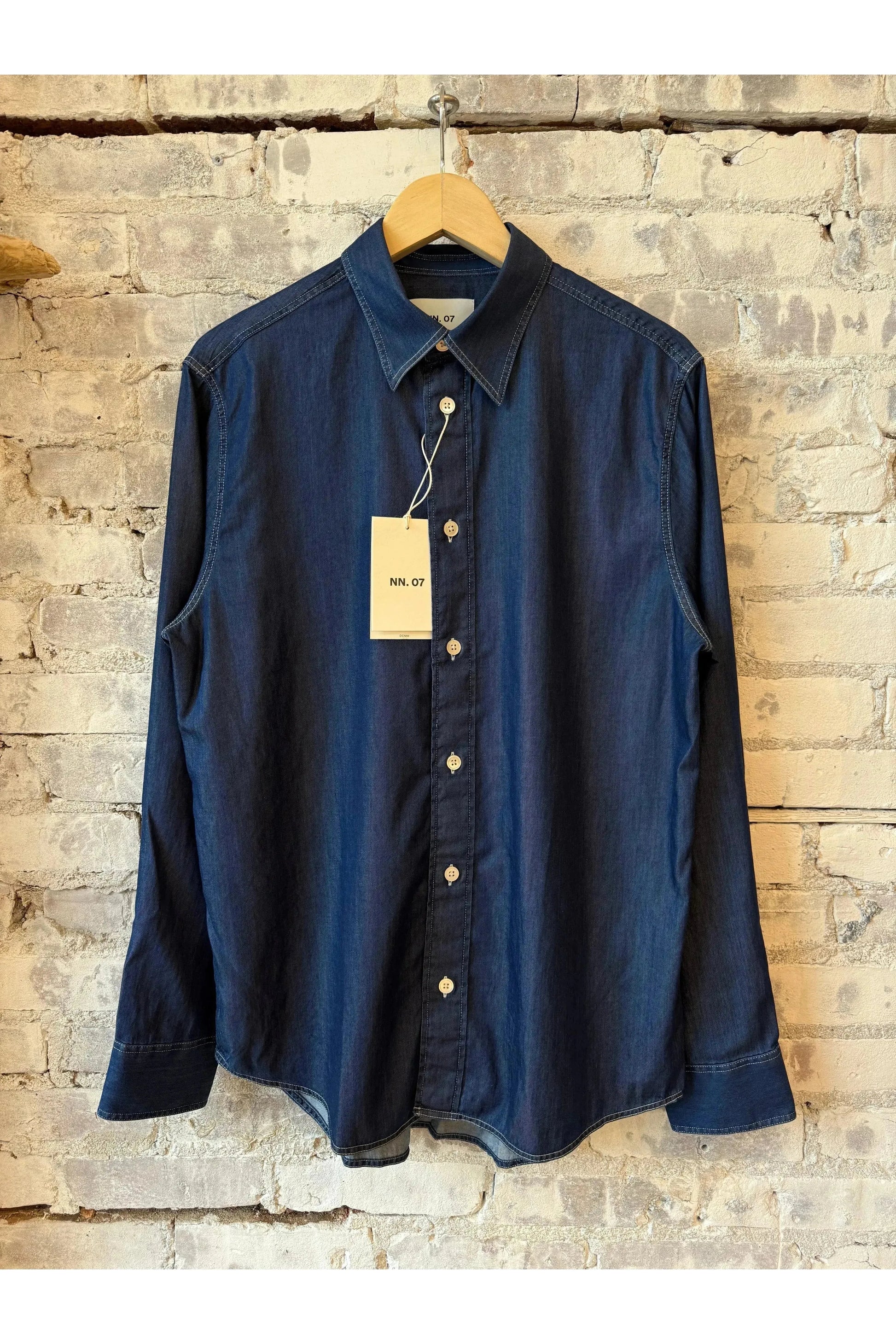Colby Denim Shirt - Medium Indigo - DUNE + SALT