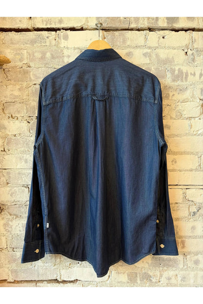 Colby Denim Shirt - Medium Indigo - DUNE + SALT