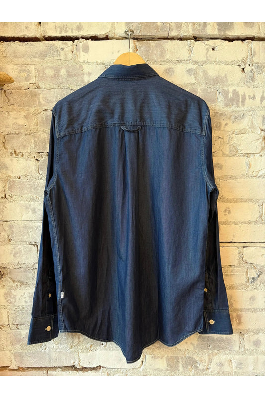 Colby Denim Shirt - Medium Indigo - DUNE + SALT