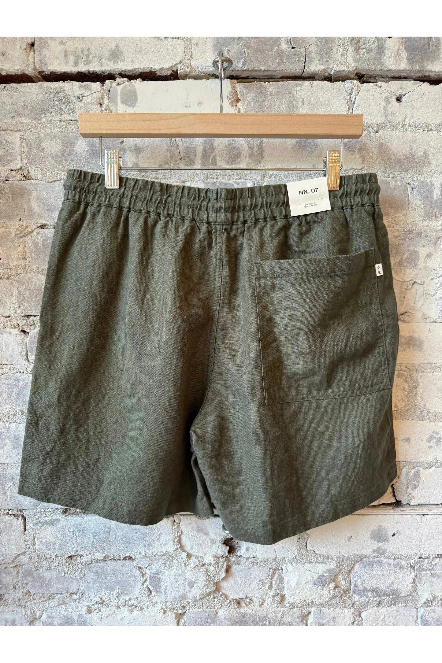 Gregor Casual Drawstring Linen Shorts - Croc Green - DUNE + SALT