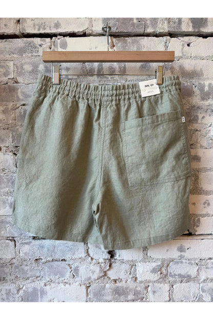 Gregor Casual Drawstring Linen Shorts - Sage Green - DUNE + SALT