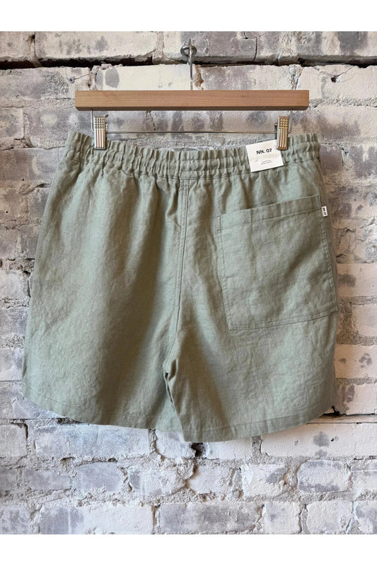 Gregor Casual Drawstring Linen Shorts - Sage Green - DUNE + SALT