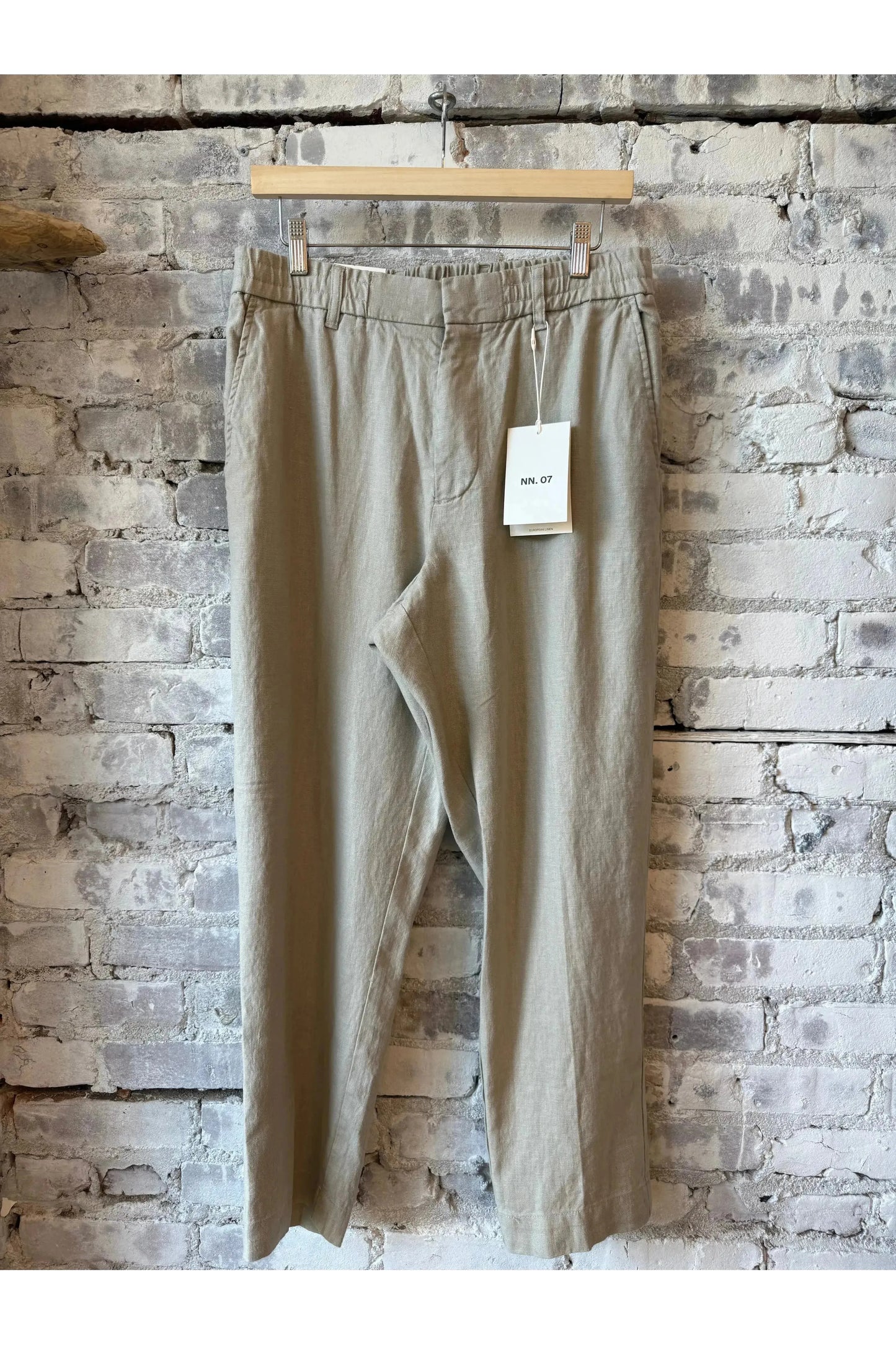 Billie Drawstring Linen Pant - Fog - DUNE + SALT