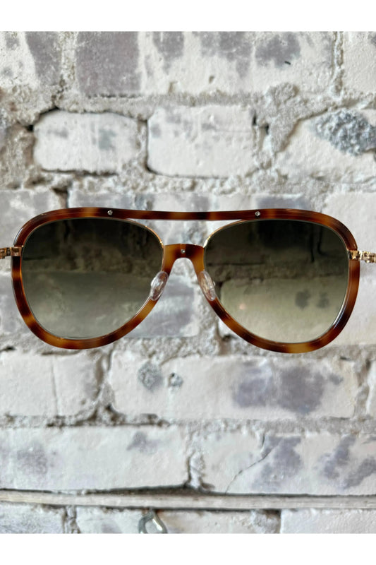 Fossett Sunglasses - Beachwood/Gold/Olive Gradient - DUNE + SALT