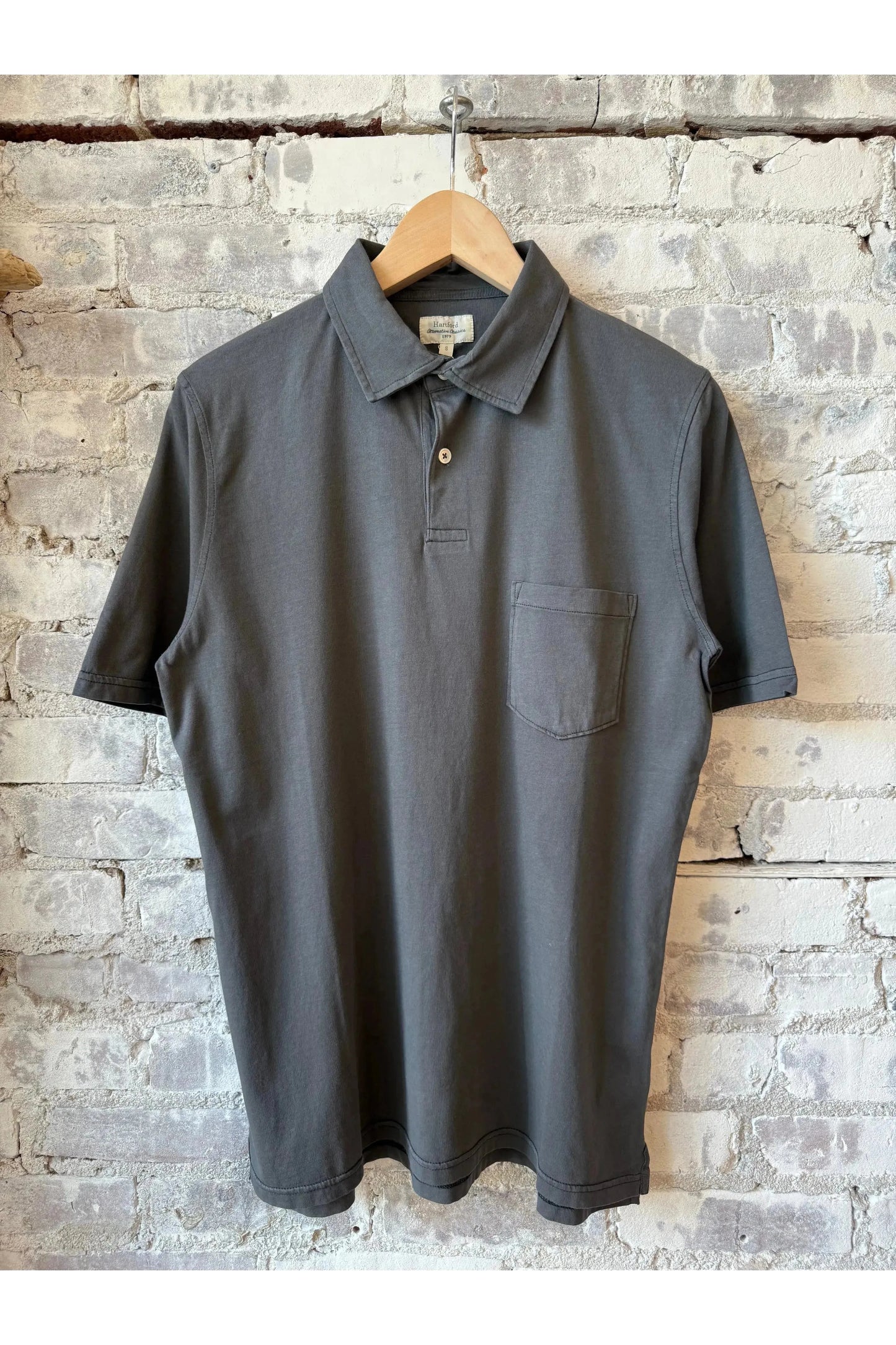 SS Cotton Jersey Polo - Thunder - DUNE + SALT
