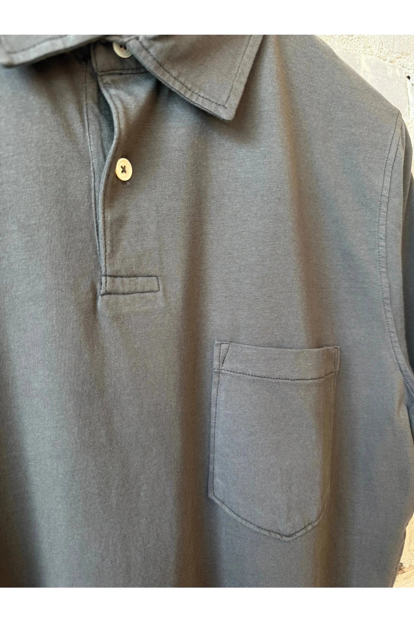 SS Cotton Jersey Polo - Thunder - DUNE + SALT