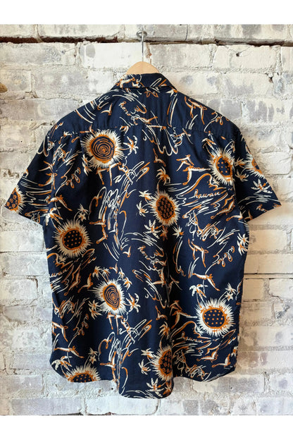 Dean Double Pocket SS Shirt - Aloha Navy - DUNE + SALT