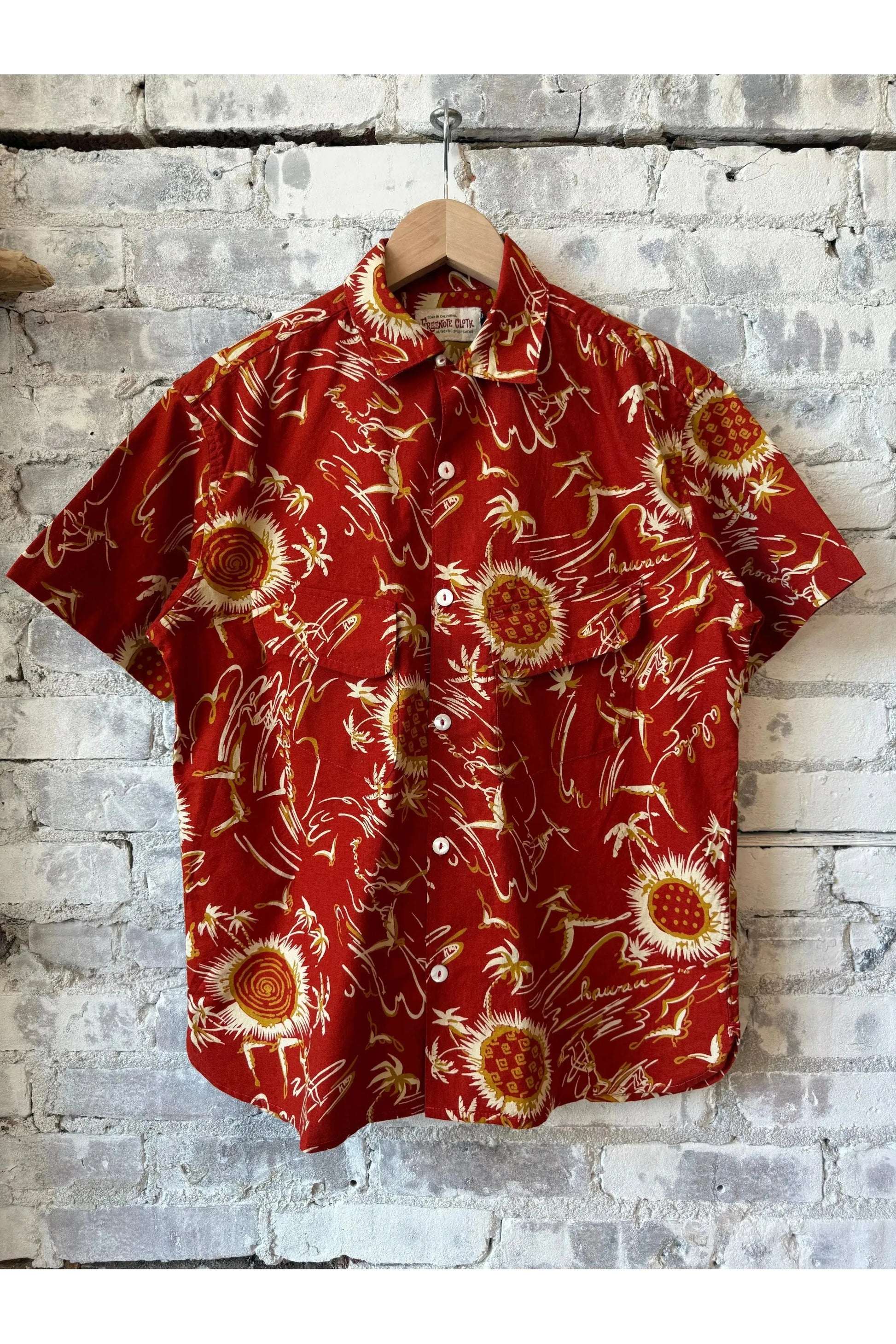 Dean Double Pocket SS Shirt - Aloha Red - DUNE + SALT