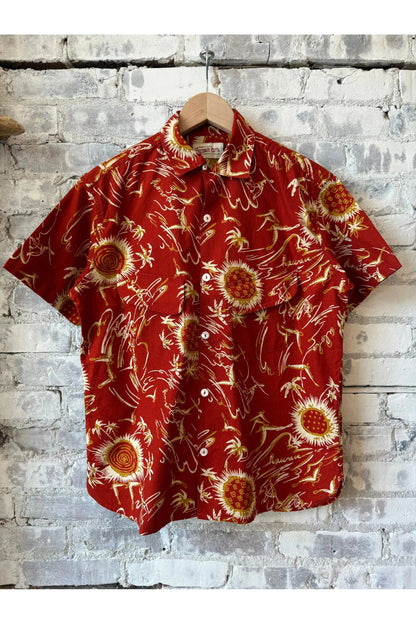 Dean Double Pocket SS Shirt - Aloha Red - DUNE + SALT
