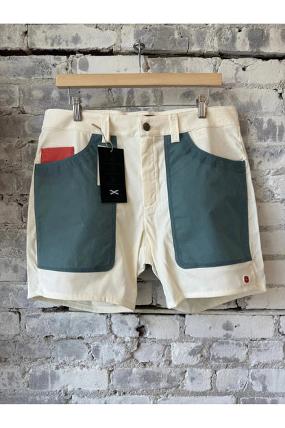 Men's 7incher Field Short - Off-White/Stormy Blue - DUNE + SALT