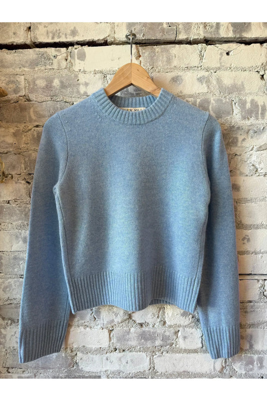 Marais Cashmere Crewneck Sweater - Frost Blue - DUNE + SALT