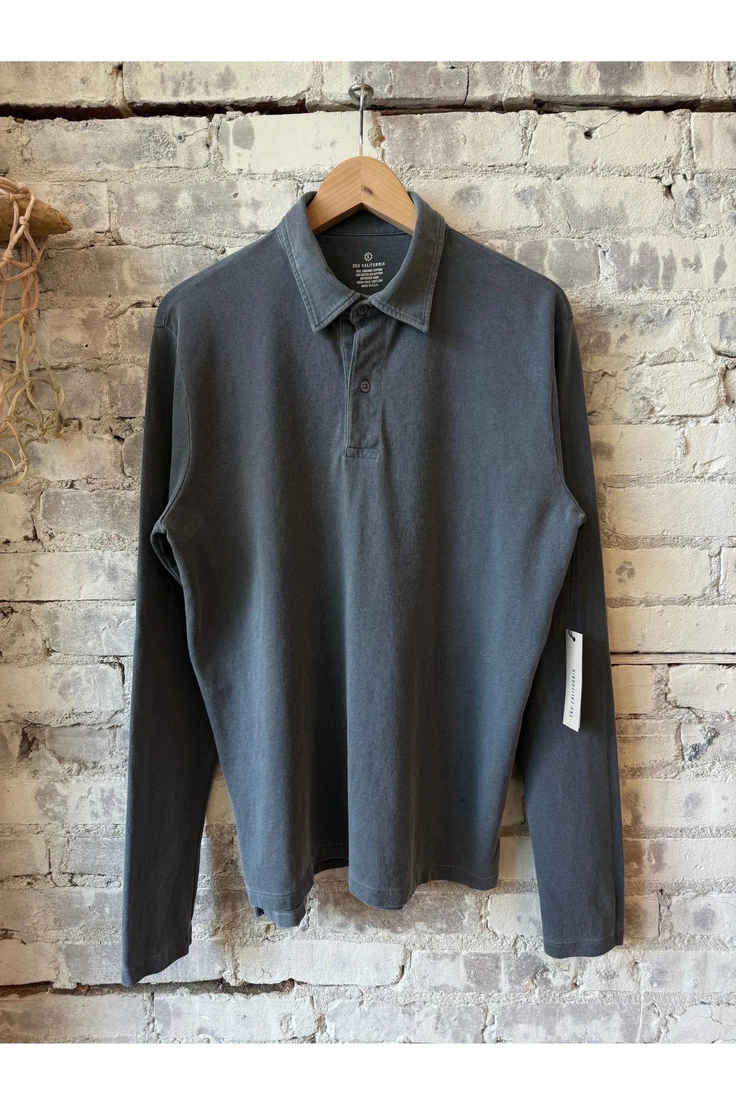 L/S Organic Recycled Polo - Navy - DUNE + SALT