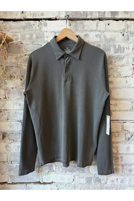L/S Organic Recycled Polo - Black - DUNE + SALT