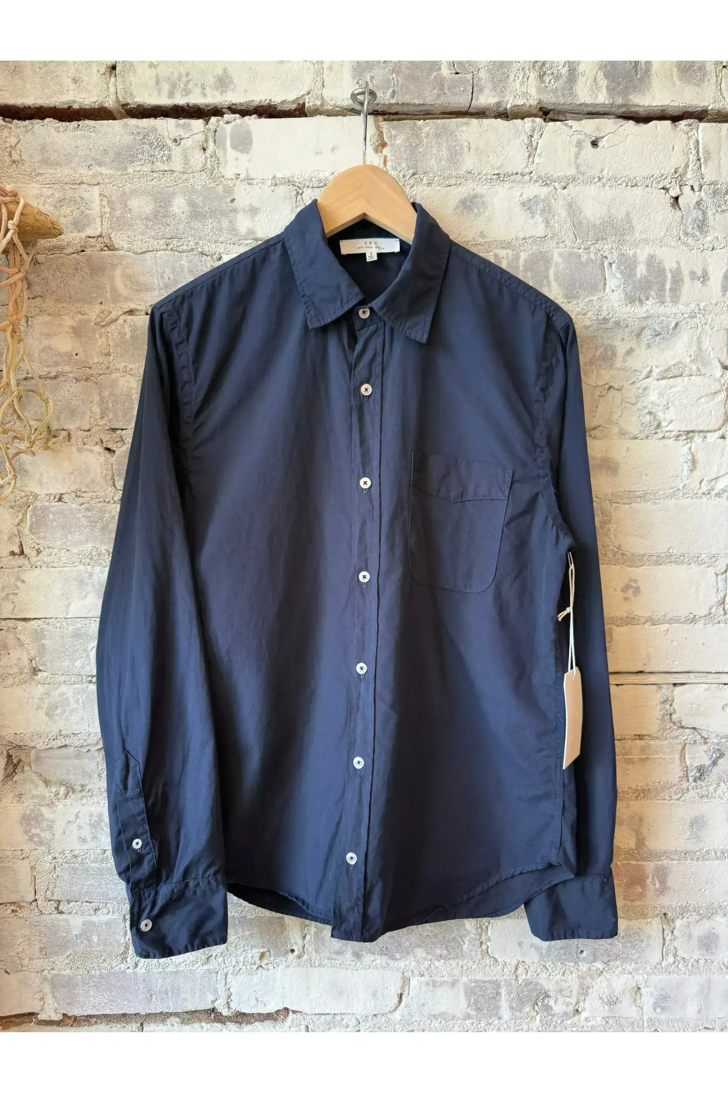 Poplin Standard Shirt - Navy - DUNE + SALT