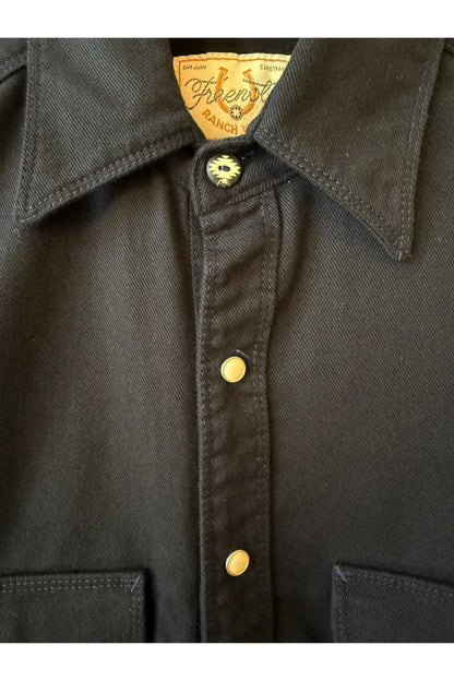 Bodie Acorn Pocket Western Shirt - Navy Twill - DUNE + SALT